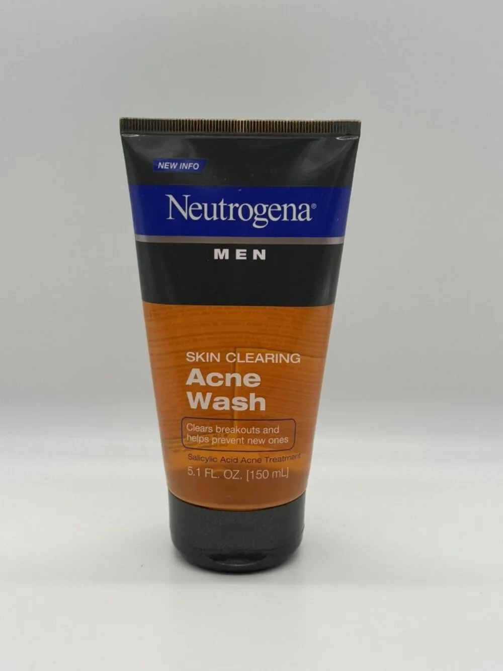Neutrogena Men Skin Clearing Daily Acne Face Wash 5.1 fl oz Salicylic Acid New